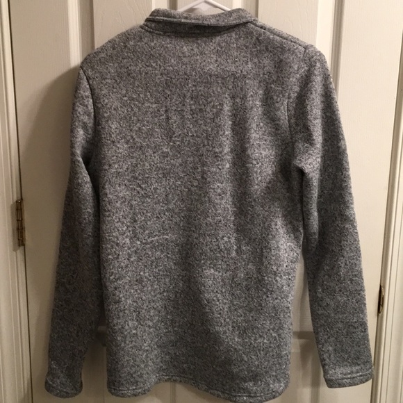 Heather Gray fleece workout zip up jacket - Picture 3 of 5